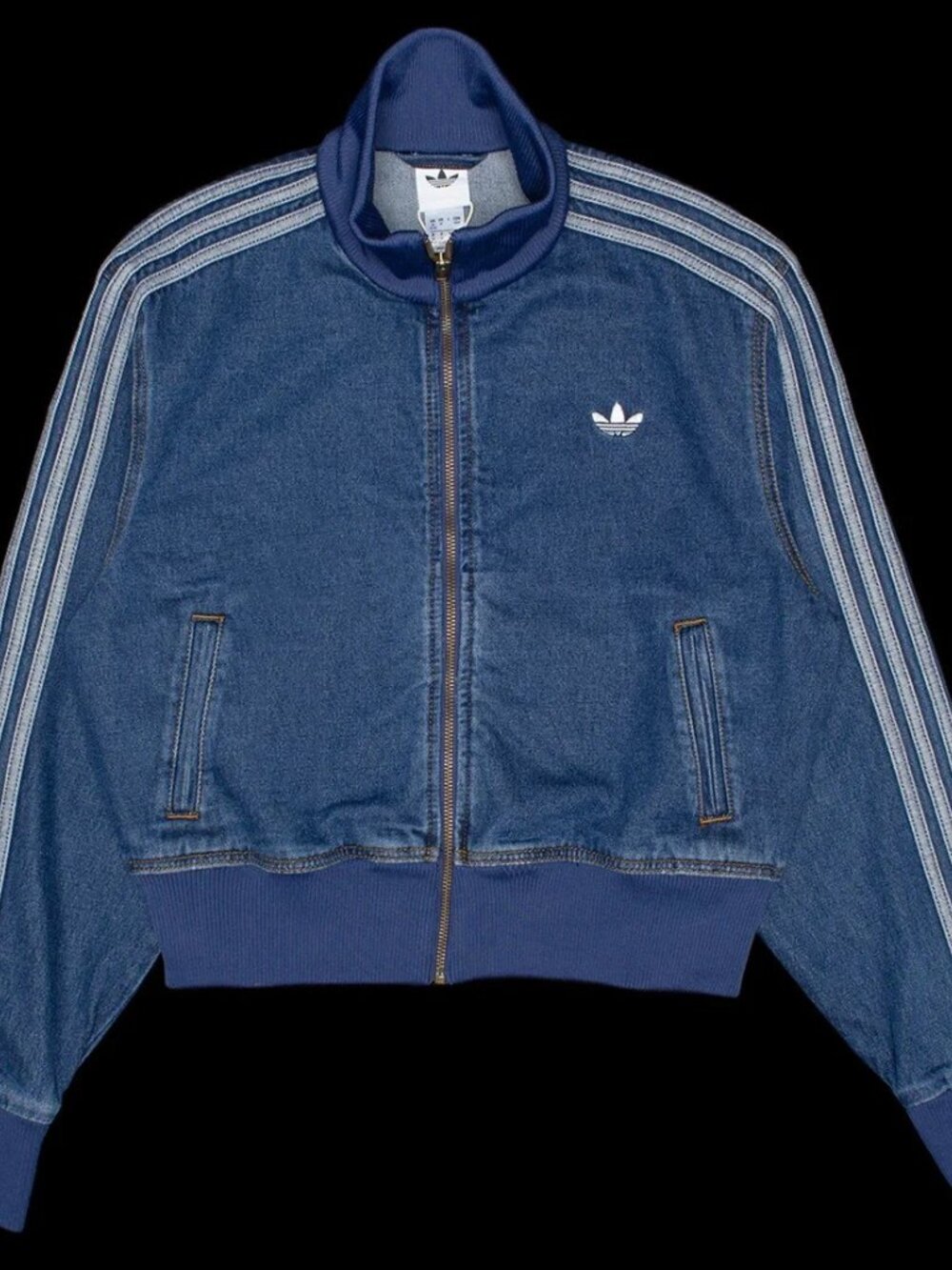 adidas Originals Firebird Denim Track Jacket Women's size XL - Picture 2 of 7